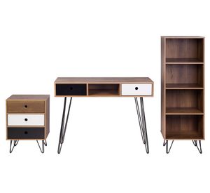 Escritorio + cajonera + librero Millie