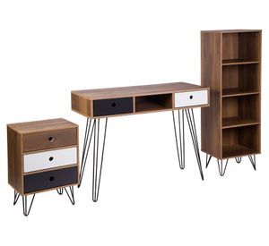 Escritorio + cajonera + librero Millie
