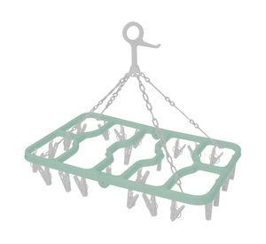 Colgador 24 clips bicolor