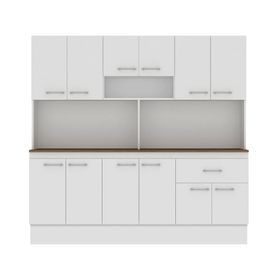 Kit cocina 12 puertas 1 cajón Abby blanco