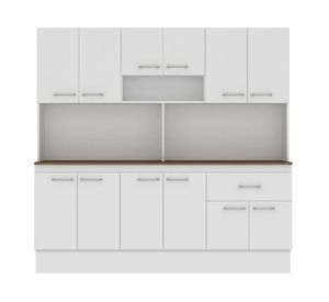 Kit cocina 12 puertas 1 cajón Abby blanco