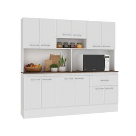 Kit cocina 12 puertas 1 cajón Abby blanco