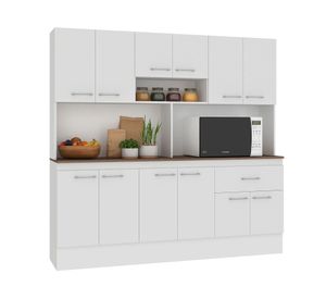 Kit cocina 12 puertas 1 cajón Abby blanco