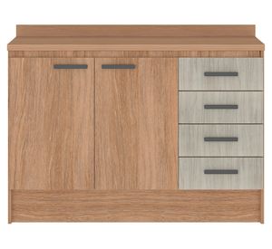 Mueble base Mía café 92.5x120x50 cm