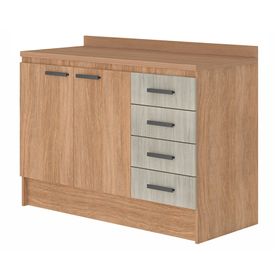 Mueble base Mía café 92.5x120x50 cm