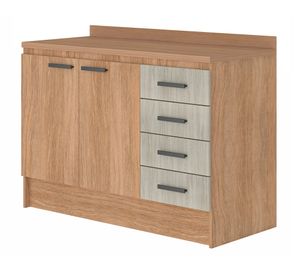 Mueble base Mía café 92.5x120x50 cm