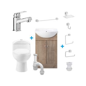 Mueble vanitorio Marie 60 lenga + wc Eros + lavatorio