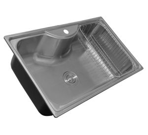 Lavaplatos sobrecubierta 21x50x80 cm gris