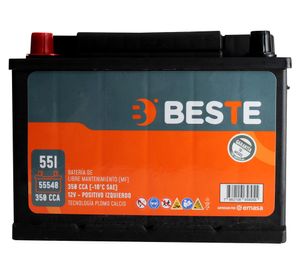 Batería para auto 55548 55AH 350CCA positivo izquierdo