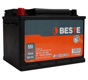 Batería para auto 55548 55AH 350CCA positivo izquierdo