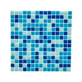 Mosaico piscina 32.7x32.7 cm azul mix