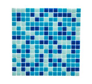 Mosaico piscina 32.7x32.7 cm azul mix