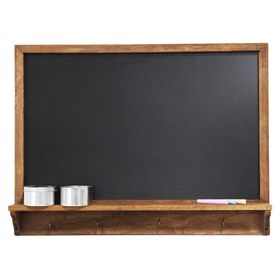 Pizarra tiza repisa 4 ganchos 40x60 cm