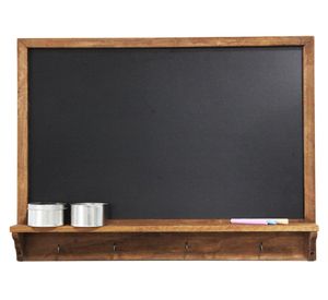 Pizarra tiza repisa 4 ganchos 40x60 cm