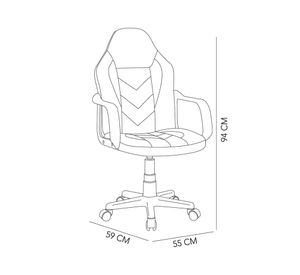 Silla gamer 5238 PR negro rojo M+Design