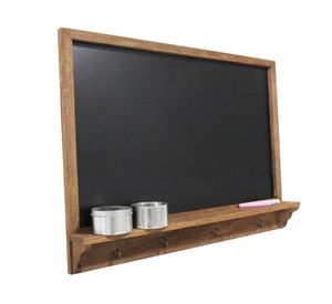 Pizarra tiza repisa 4 ganchos 40x60 cm