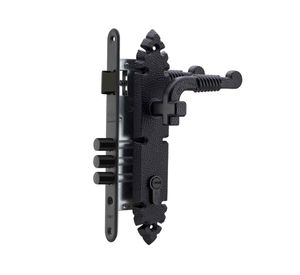 Cerradura embutida manilla oficina negra Rústica B40 Poli