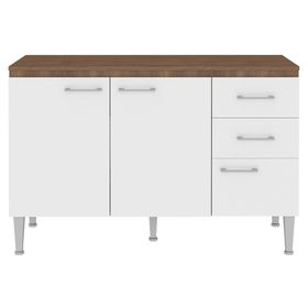 Mueble cocina 3 puertas 2 cajones Shin blanco