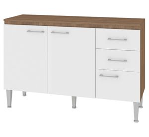 Mueble cocina 3 puertas 2 cajones Shin blanco