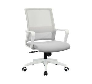 Silla PC Solange gris/blanco