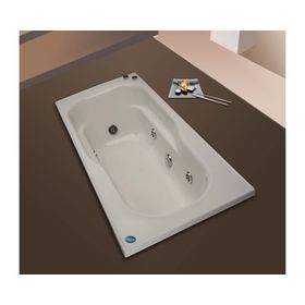 Tina hidromasaje 70x150 cm 5 jets izquierdo Logic Norglas.