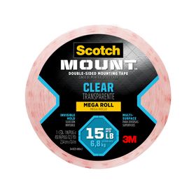 Cinta montaje doble faz Transparente 2.54 cm x 11.4 m