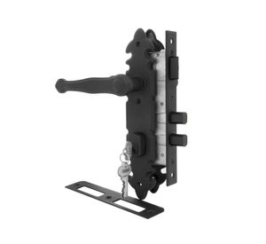 Cerradura embutida manilla acceso negra Colonial 1084-935 Scanavini