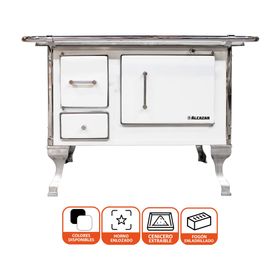 Cocina a leña Llaima 70 blanco