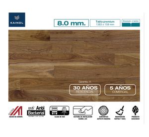 Piso flotante Easy Touch noce viva brillante 8 mm 2.2 m2