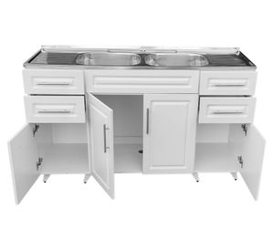 Mueble base lavaplatos 50 cm 4 puertas P150B blanco