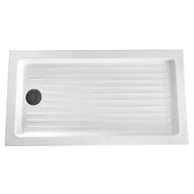 Receptáculo acrílico con registro desagüe blanco 14x70x120 cm