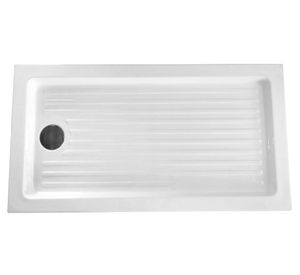 Receptáculo acrílico con registro desagüe blanco 14x70x120 cm