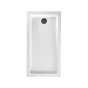 Receptáculo acrílico con registro desagüe blanco 14x70x120 cm