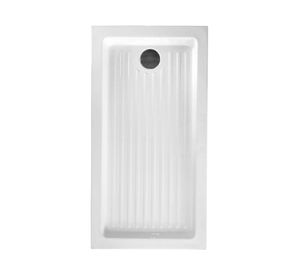 Receptáculo acrílico con registro desagüe blanco 14x70x120 cm