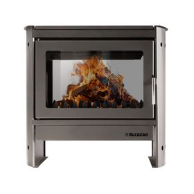 Estufa a leña Tirolesa 28 kW gris