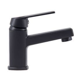 Monomando lavatorio Módena negro mate Stretto