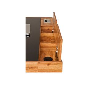 Escritorio 2 cajones Effektiv roble/negro 76x130x60 cm