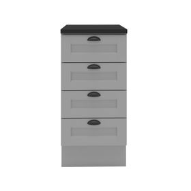 Mueble base cocina 40 cm 4 cajones Premier gris