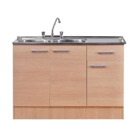 Mueble base lavaplatos beige Mobikit.