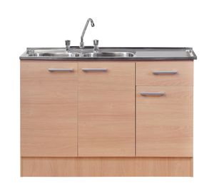 Mueble base lavaplatos beige Mobikit.