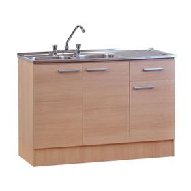 Mueble base lavaplatos beige Mobikit.