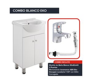 Mueble vanitorio 50 cm blanco Duscky