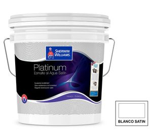 Esmalte al agua 1 tineta Platinum blanco satín Sherwin Williams