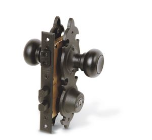 Cerradura embutida pomo acceso 6180 negro colonial Scanavini