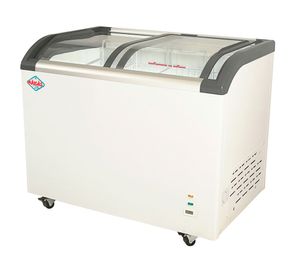 Freezer horizontal dual tapa vidrio curvo blanco 285 lt