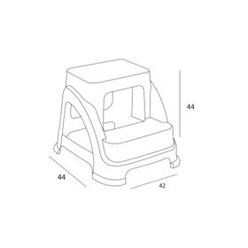 Escalera 2 pisos 120 kg gris