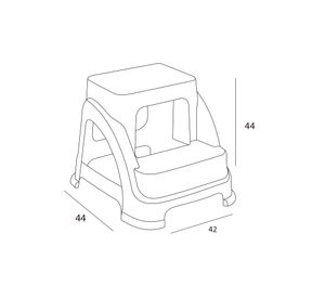 Escalera 2 pisos 120 kg gris