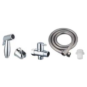 Monomando bidet ducha gris cromado brillante