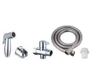 Monomando bidet ducha gris cromado brillante