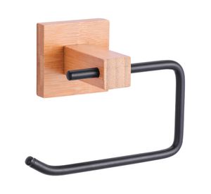 Dispensador papel higiénico bambú/negro